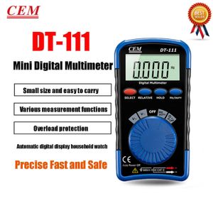 CEM DT-111 Mini multimetro digitale tascabile Misurazione automatica E-Tester 3 in 1 Tipo Protezione completa Tipo tascabile NCV Senza contatto.