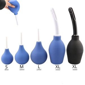 Anal Toys Enema Rectal Shower Cleaning Silicone Blue Ball Vaginal and Rubber Health Hygiene Tools Sex for Men Women 221121