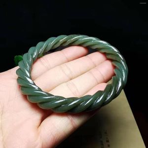 Bangle VIP product Hoge kwaliteit A Grade Hetian Jade Jadeite Natural Real armband handgesneden handring Elegantie Fijne sieraden