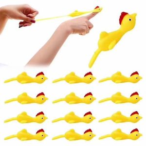 Launcher Chicken Decompression Fidget Toys Ejecting Can Stick To The Wall Relax Therapy Stress Relief Kids Gifts