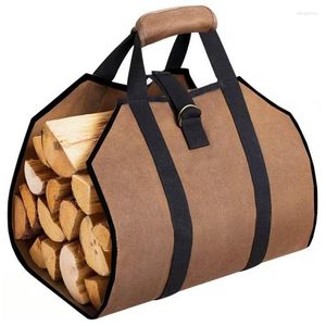 Borse portaoggetti Tela di grandi dimensioni Legna da ardere Borsa per il trasporto di legno Log Camping Outdoor Holder Carry Wooden