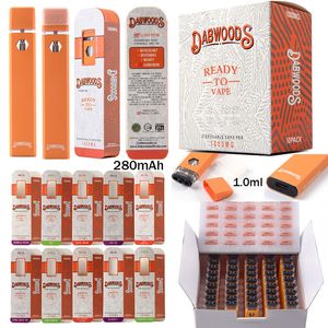 Dabwoods使い捨て蒸気込みペン充電式eタバコ空のダブペンマイクロUSB 1.0mlカートリッジ280mahバッテリースタートキットボックスパッケージ装置デバイスポッド