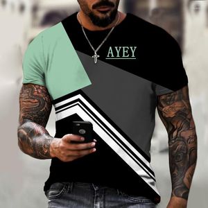 Herren-T-Shirts, KYCK-Markenhemd, weich und bequem, ohne das lässige, lockere 3D-Druck-Rundhals-T-Shirt 6XL zu berühren