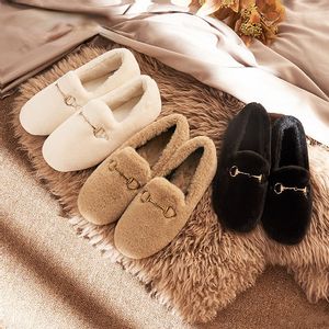 Dress Shoes Women winter Cotton-Padded with Velvet warm All-Match Pregnant woman One Pedal Ladies Zapatillas Mujer 221119