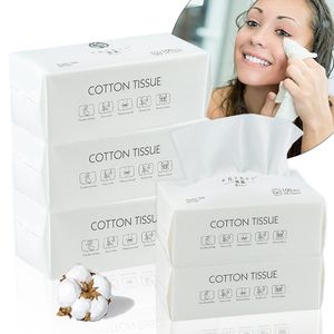TECISTO 50100PCS Face toalha de toalha Removedor de maquiagem folha de algodão Limpeza lavável Limpe os tecidos moles Tecidos reutilizáveis ​​Ferramentas de beleza 221121