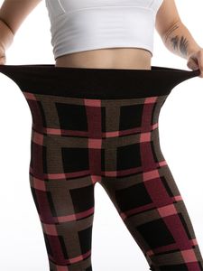 Leggings da donna CHSDCSI Pantaloni sportivi Leggins sexy Vita alta Plaid stampato Allenamento da donna Corsa Pantaloni push up Elastico Fitness Gym 221121