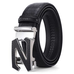 New Fashionable Letter Z Automatic Buckle Mens Belt 3.5 Cm High-quality Designer Belt Luxury Crocodile Brand Belt