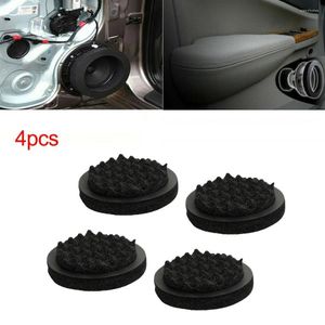 Interior Accessories 4Pc Universal 6.5" Car Door Speaker Insulation Ring Woofer Foam Wave Pad Sound Noise Soundproof Protective Audio