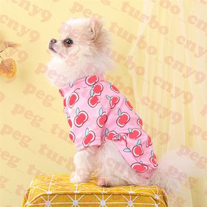 ペットTシャツレターアップルセーター犬アパレルかわいいピンク犬スウェットシャツコーギーブルドッグシュナウザーペット服