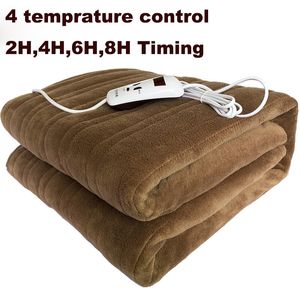 Coperta elettrica lavabile doppia 220 V tappetino riscaldato monocomando dormitorio camera da letto riscaldamento tappeto 221119