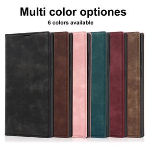 Wallet Phone Cases for Samsung Galaxy S22 Ultra iPhone 11 Pro Max XR XS X 7 8 Plus Strong Magnetic PU Leather Flip Kickstand Cover Case