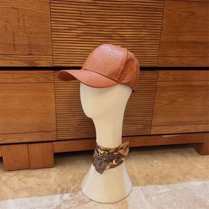 Sombrero de cubo de diseñador Sombreros de moda de lujo Gorra de béisbol de cuero unisex Gorras deportivas Casquette fresco Sombrero de sol negro Snapback marrón