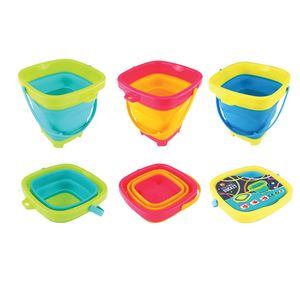 Sand Play Toys Foldable Pail 2L Silicone Collapsible Beach Buckets Camping Gear Water and Food Jug Pets Bowls Fishing Tools Car Washing Tub