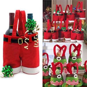 Hediye Sargısı Noel Baba Pantolon Hediye Çantası Elf Botlar Şeker Çantası Ekle Yeni Yıl Hediye Çantaları T221108