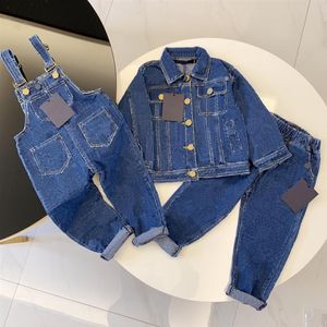 Conjuntos de ropa de diseñador para niños Girl Boy Denim Jackets Outwear Top Jeans Coat Fashion Fashion Couts Shorts pantalones Baby Baby Jacket Chi196c