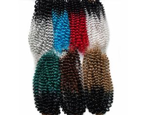 14 pouces g Pervado Hair Grey ombre Synthétique Water Wave Crochets Traids Extensions de cheveux One Piece Bohemian Braiding Bulk1830810