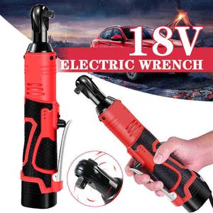 12V/18V Impact Wrench Cordless Rechargeable Electric Wrench 3/8 Inch Right Angle Ratchet Wrenches Impact Driver Power Tool H220510