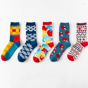 Men's Socks Cross-border Tide Happy British Style Personality Couple Cotton Stockings Men