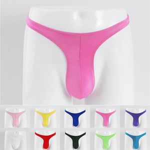 Luxus Unterwäsche Herrenunterhosen Männer sexy Thongs Bikini Brief G-String Short Low Rise Soild T-Back Slips Seamless Hohlloch exponierte Hintern Kecks Tanga 4HKI