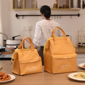 Förvaringspåsar Portable Lunch Bag Waterproof Isolated Canvas Cooler Thermal Food Picnic for Women Girl Children Bund