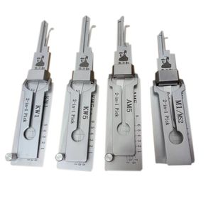 Locksmith Set Tools Original Lishi 2 IN 1 KW1 KW5 AM5 M1 MS2 Lock Pick and decoder Set