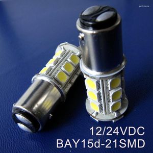 高品質12/24VDC BAY15DトラックLED電球1157 BAZ15D P21/5W PY21/5W貨物車ブレーキライト10pcs/lot