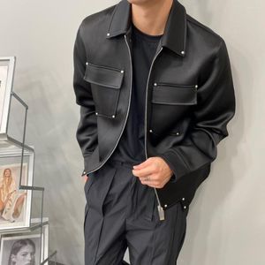 남성 자켓 가을/겨울 2022 ALYX Riveted Workwear 포켓 옷깃 지퍼 긴 소매 자켓 코트 슬림 패션 WY684