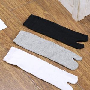 Men's Socks Bamboo Japanese Unisex Kawaii Women's Summer Fiber Two Finger Black Kimono Flip Flop Sandal Split Ninjia Tabi Toe Sock