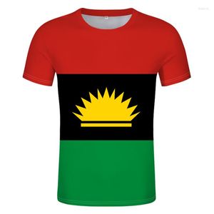 Herren T-Shirts Biafra Flag T-Shirt kostenlos benutzerdefinierte Namensnummer Sommer und Frauen Sportdruck PO Logo Kleidung