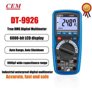 CEM DT-9926 DT-9927 DT-9928 Dijital Multimetre Endüstriyel Testleri Tam Koruma AC / DC Ölçülebilir Direnç Frekansı Yeni.