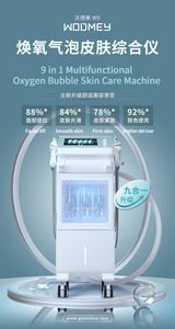 Multi-Functional Beauty Equipment 9 in 1 Hydro Dermabrasion Facial Beauty Machine RF Ultrasound Nano Spray BIO Hot Cold Plasma