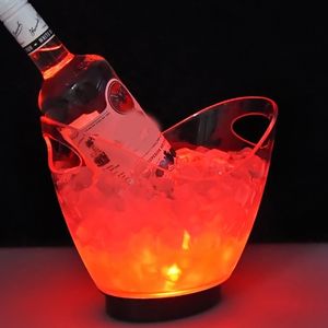 Столковые стойки для вина прозрачная красочная светодиодная традиция Градиента Ледяного ведра батон