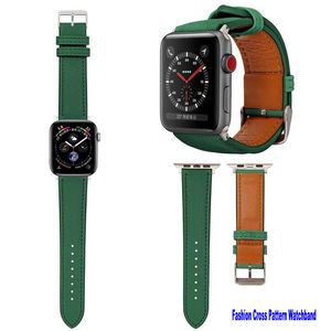 Bandas de designer de luxo compat￭veis com Apple Watch 45mm 42mm 44mm Men Women PU PU Leather Wrist Substacement Band para Iwatch Series 8 7 6 5 4 3 SE Sports Retro Walnut