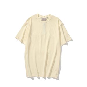 magliette da uomo camicia da uomo t-shirt stampata tessuto di cotone beige lettera da donna manica corta girocollo moda T-shirt da uomo