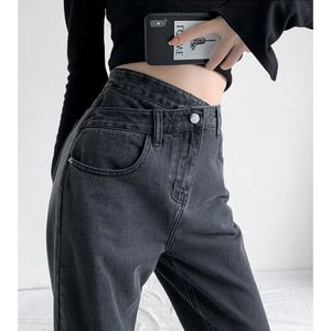 Jeans Womens Ilares Trend Vintage Clothing Women Pants High midja Y2K Streetwear Korean Fashion Baggy Kvinna Rakt 221121