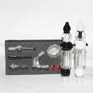 Kit de néctares de narguilé com ponta de titânio unhas de quartzo dica 14 mm All Aveable Mini Glass Pipe Micro NC Conjunto