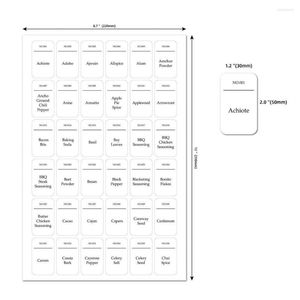 Aufbewahrungsflaschen, 216 Stück, langlebige Gewürzaufkleber, wasserfest, abnehmbar, leicht, Lebensmittel-Organisation, Glasetiketten