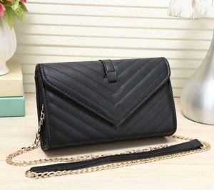 Novas bolsas de ombro de designer de moda PU bolsa feminina de ombro bolsa mensageiro com aba de corrente 66666