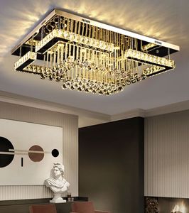 Żyrandole LED Nowoczesne krystaliczne światła sufitowe salon luksusowe srebrne światło sypialni lampy lampy jadalni kuchenki kuchnia