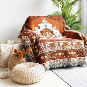 Manta Tiro nórdico para cama Sofá Cubierta Sala de estar Decoración Ocio Colcha Camping al aire libre Picnic Mat Boho Tapiz 221122