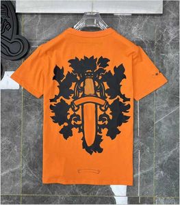 22er Jahre Herren Klassisches T-Shirt Mode Ch Hohe Qualität Marke Brief Sanskrit Kreuzmuster Pullover T-Shirts Designer Pullover Tops Baumwolle T-Shirts Frau T-Shirts VB5