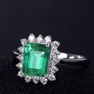 Imitation Emerald Tourmaline Opening Ring Mens Rings Classic Men Titanium Steel Designer For Women Luxury Gift Woman Girl Jewlery