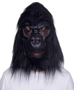 Halloween gorilla vuxen full ansikte rolig djur latex skräckmask monkey jul karneval party cosplay props7662924