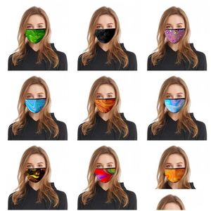 Designer Masks Gradient Color Cotton Face Masks Fashion Reusable Mascarilla Anti Smoke Gauze Respirator Lady Kid Washable Earloop 2 Dhcw5