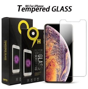 Anti-bubble 9h skärmskydd för iPhone 15 14 13 Pro Max Samsung S22 A42 A03S Skyddsempererad glasfilm med detaljhandelslåda