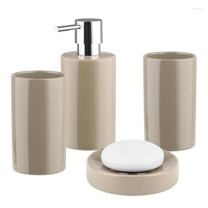 Zestaw akcesoriów do łazienki akcesoria łazienkowe Ceramiczny dozownik mydła kubki na danie produkt 4 sztuki przybory toaletowe