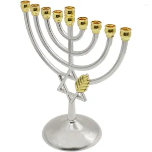 Posiadacze świec posiadacza świecznika Hanukkah żydowska menorah kandelabra stoić świąteczny rok ślubny metalowy pulpit Statua prosta
