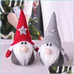 Party Favor Gnomes Santa Plush Ornaments Toy Party Favor God Christmas High Hat Beard Doll Children Gift Xmas Elf Decorations CCES DHLW9