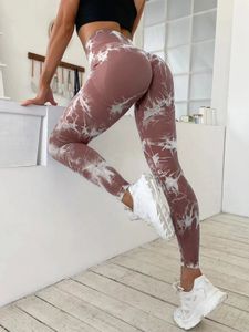 Womens Leggings Sexy Seamless Women Fitness Gym Clothing Tie Dye Sports Pants High Waisted Push Up Printed Female Sport 221122