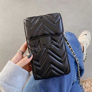 Designer-Handy-Geldbörse, Handtaschen-Hüllen, modisches Quadrat mit Kette für iPhone 13 12 11 Pro Max Xs Xr Xsmax 7 8 Plus High-End-Luxus